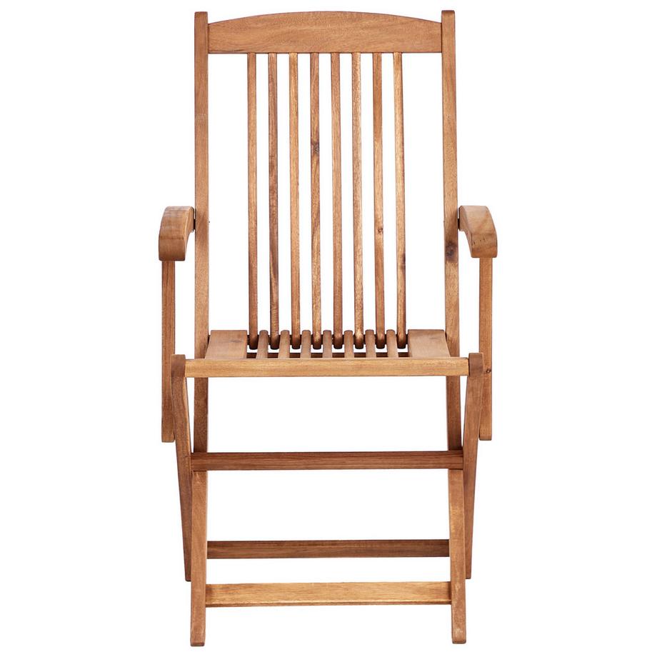 Beliani Set mit 2 Stühlen und Sitzkissen aus Akazienholz  MAUI PREMIUM  