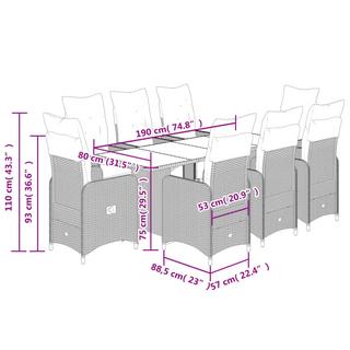 VidaXL Bistro set poly-rattan  