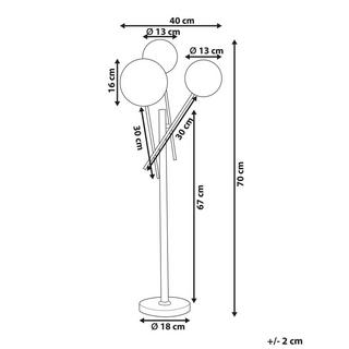 Beliani Tischleuchte aus Glas Modern TAMESI  