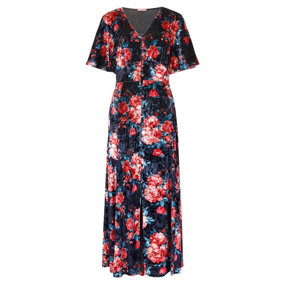 Joe Browns Velours Blumenmuster Kleid mit Bindegürtel  