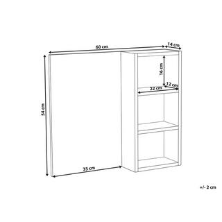 Beliani Armoire de toilette murale en Panneau de particules de bois Moderne JOINVILLE  