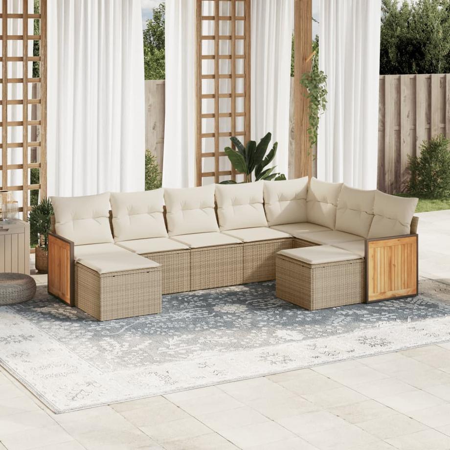 VidaXL Ensemble de canapés de jardin rotin synthétique  