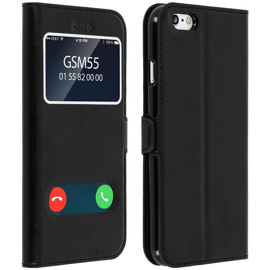 Avizar  Hülle View Cover iPhone 6, 6S Schwarz 