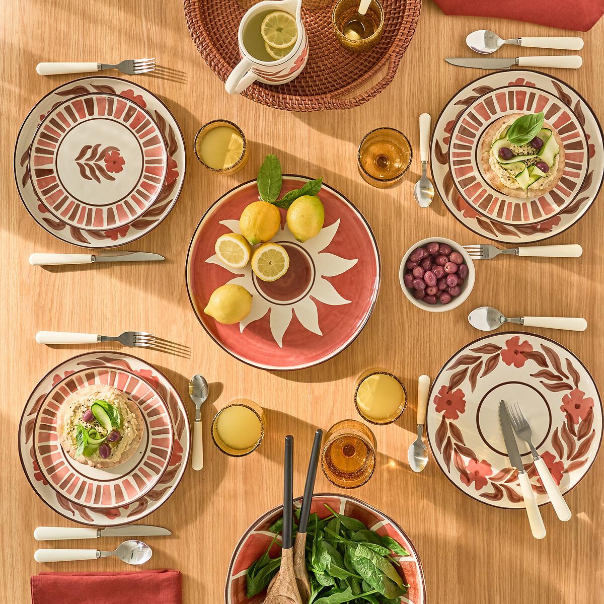 La Redoute Intérieurs Set mit 4 flachen Tellern aus Steingut  