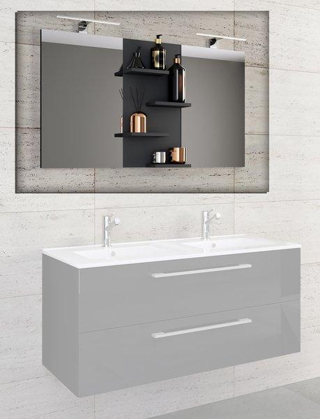 VCM Miroir de salle de bain large miroir mural miroir suspendu salle de bain miroir Budasi étagère  
