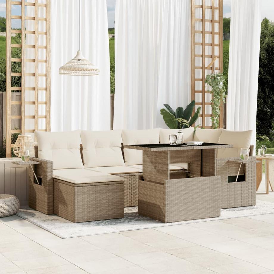 VidaXL set divano da giardino Polirattan  