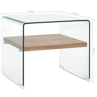 VidaXL Table basse verre  