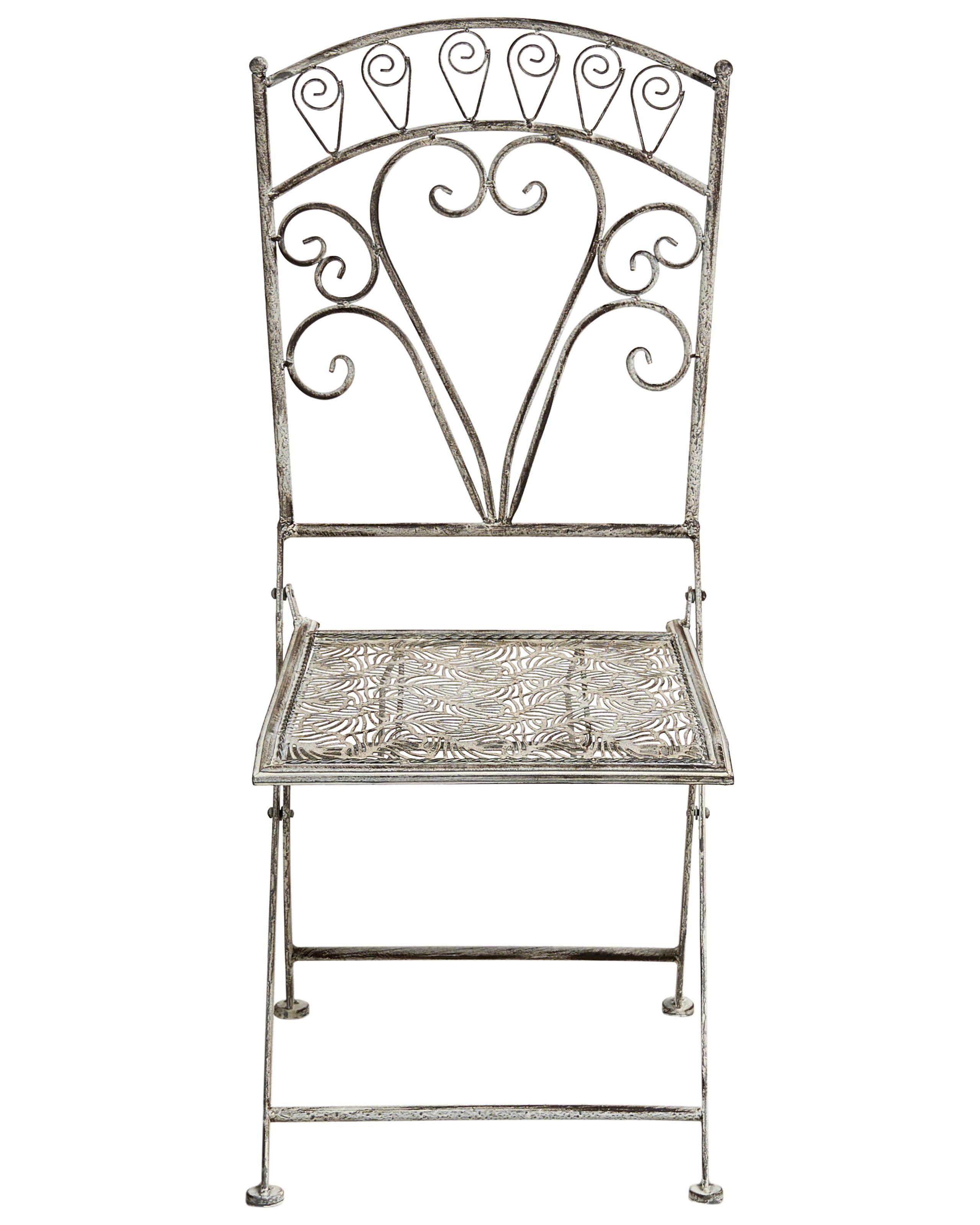 Beliani Set di 2 sedie da giardino en Ferro Retrò NURRA  