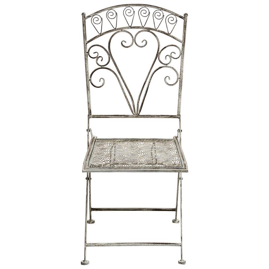 Beliani Gartenstuhl 2er Set aus Eisen Retro NURRA  