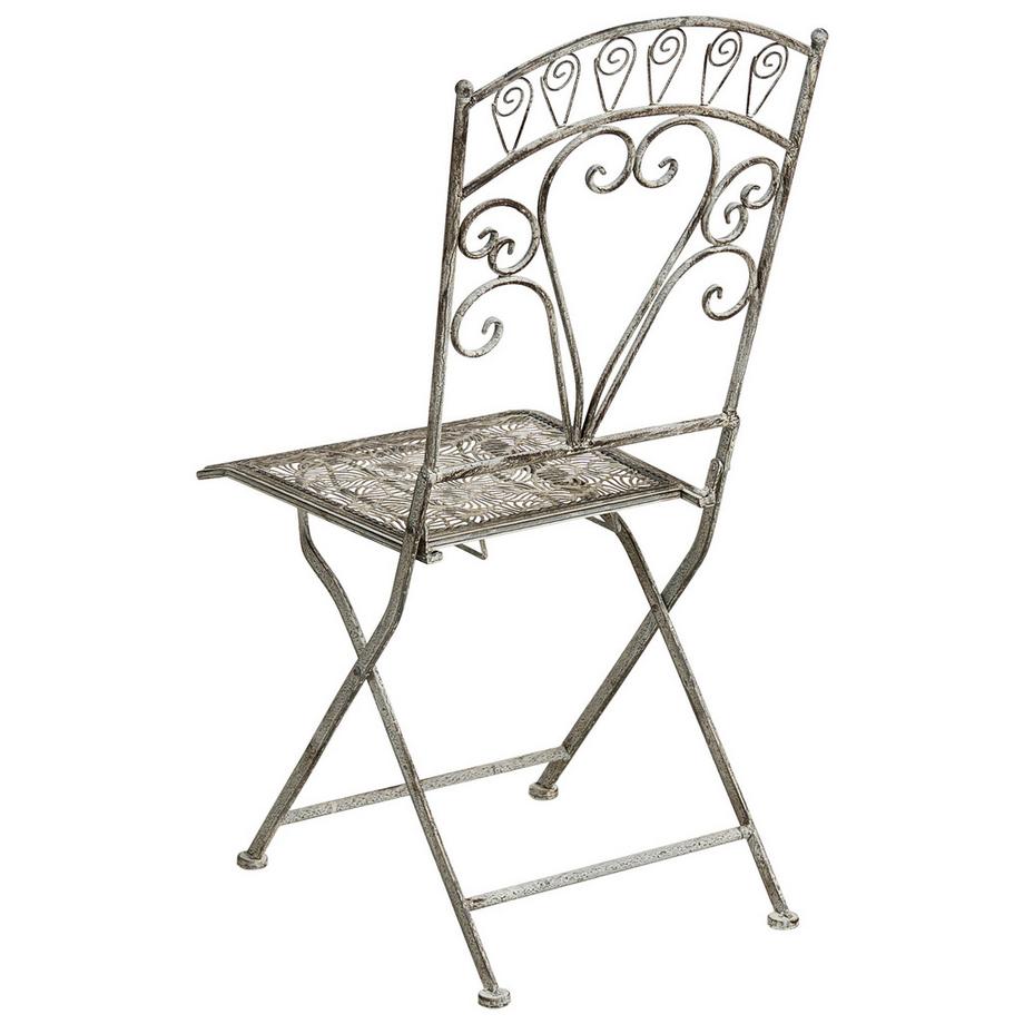 Beliani Gartenstuhl 2er Set aus Eisen Retro NURRA  