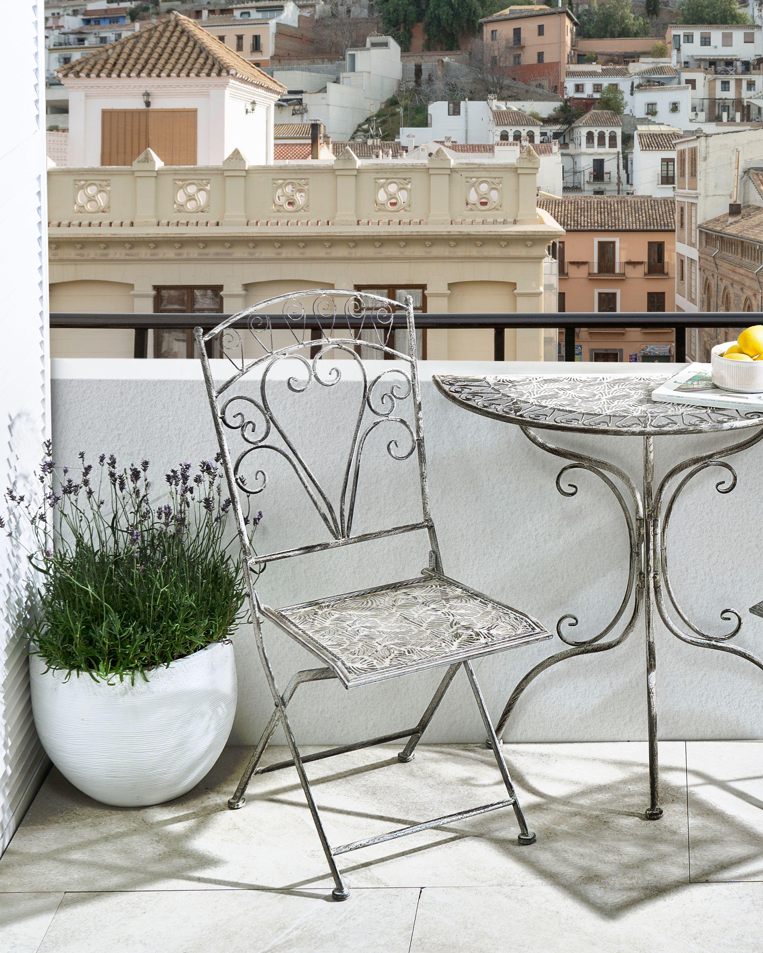 Beliani Set di 2 sedie da giardino en Ferro Retrò NURRA  