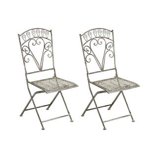 Beliani Set di 2 sedie da giardino en Ferro Retrò NURRA  