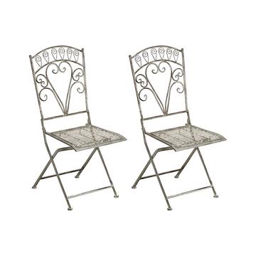 Set di 2 sedie da giardino en Ferro Retrò NURRA