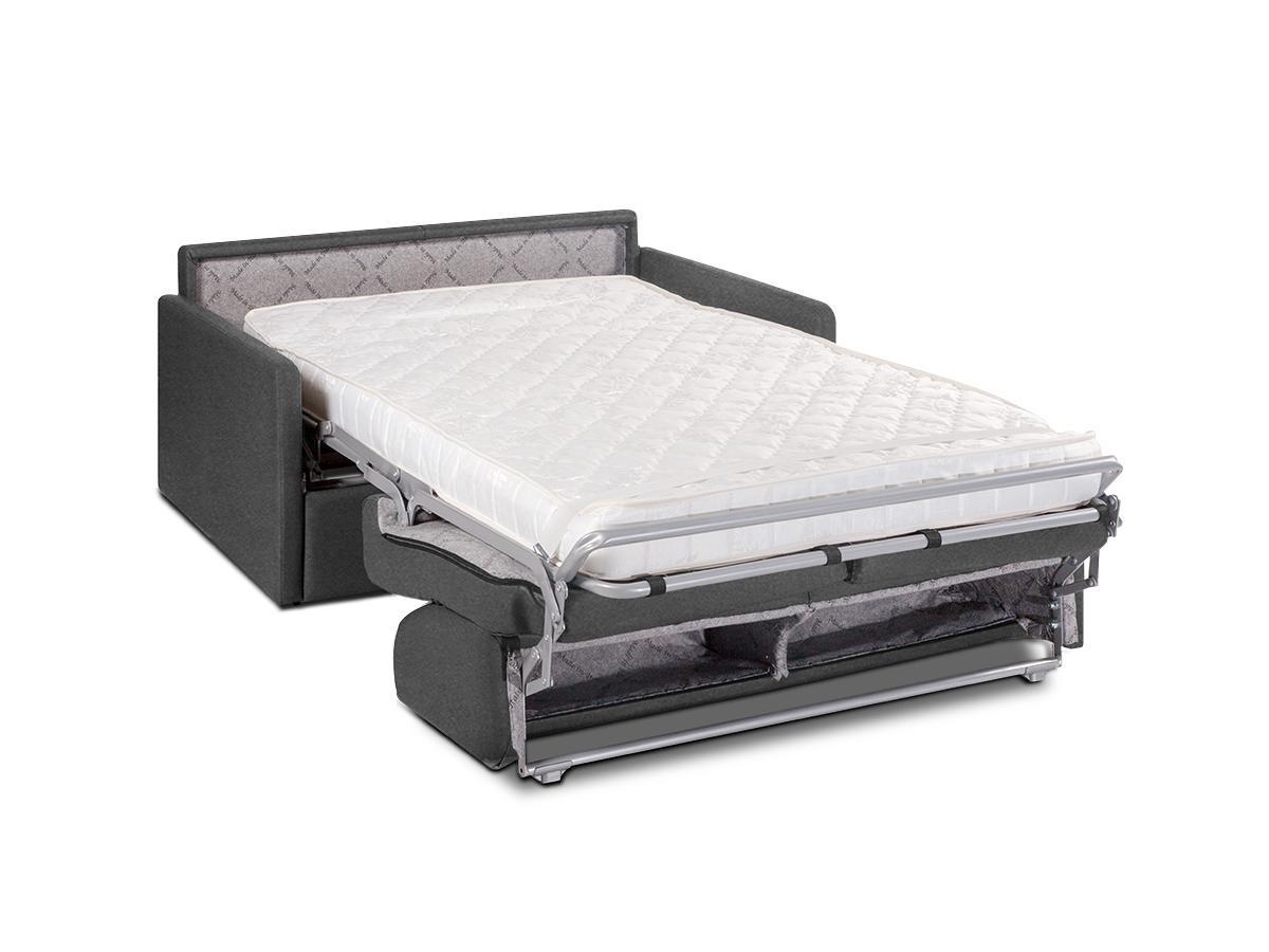 Vente-unique Canapé 2 places conible express en tissu CALIFE Couchage Matelas  