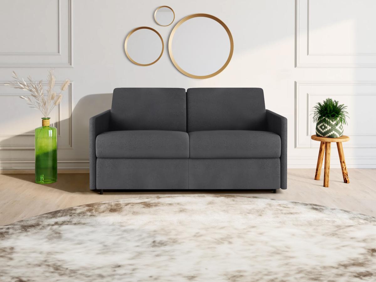 Vente-unique Schlafsofa 2Sitzer Stoff Liegefläche Matratzen CALIFE  