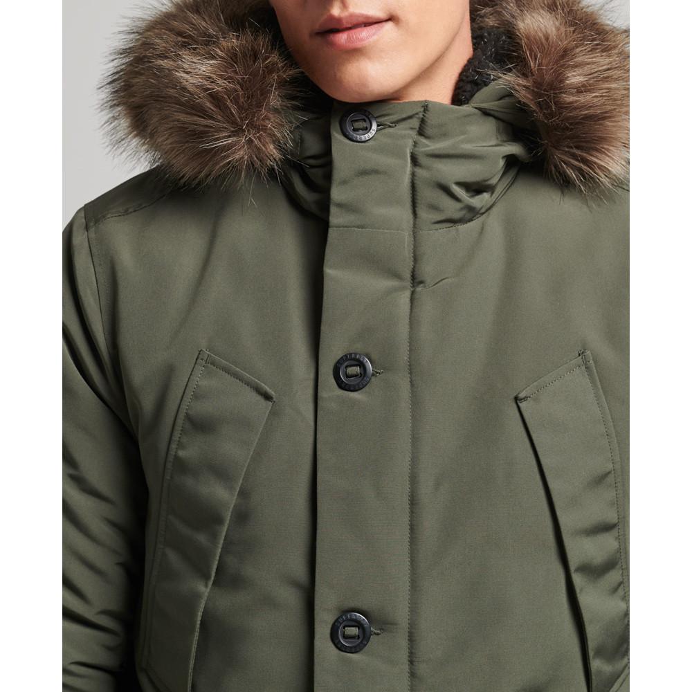 Superdry  parka con cappuccio e pelliccia sintetica everest 