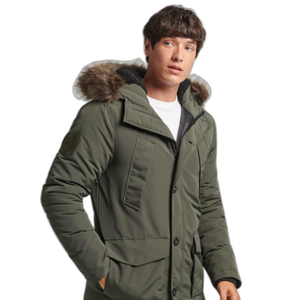 Superdry  parka capuche avec fausse fourrure everest 