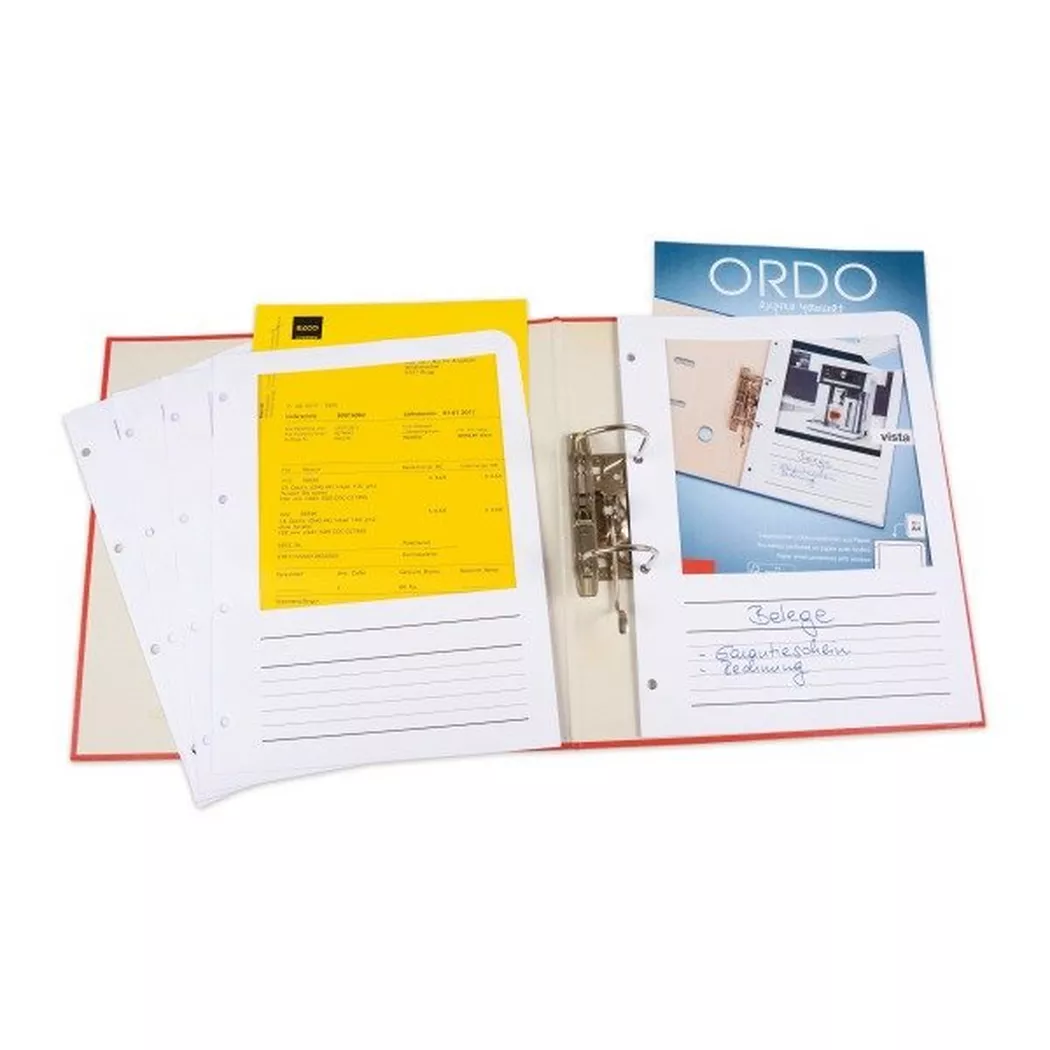 elco – Organisationsmappen Ordo Vista 29462.10 weiss, 120g, gelocht 100 Stück, One Size