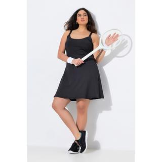 Ulla Popken Abito sportivo shorts integrati scollo rotondo senza maniche riciclato  