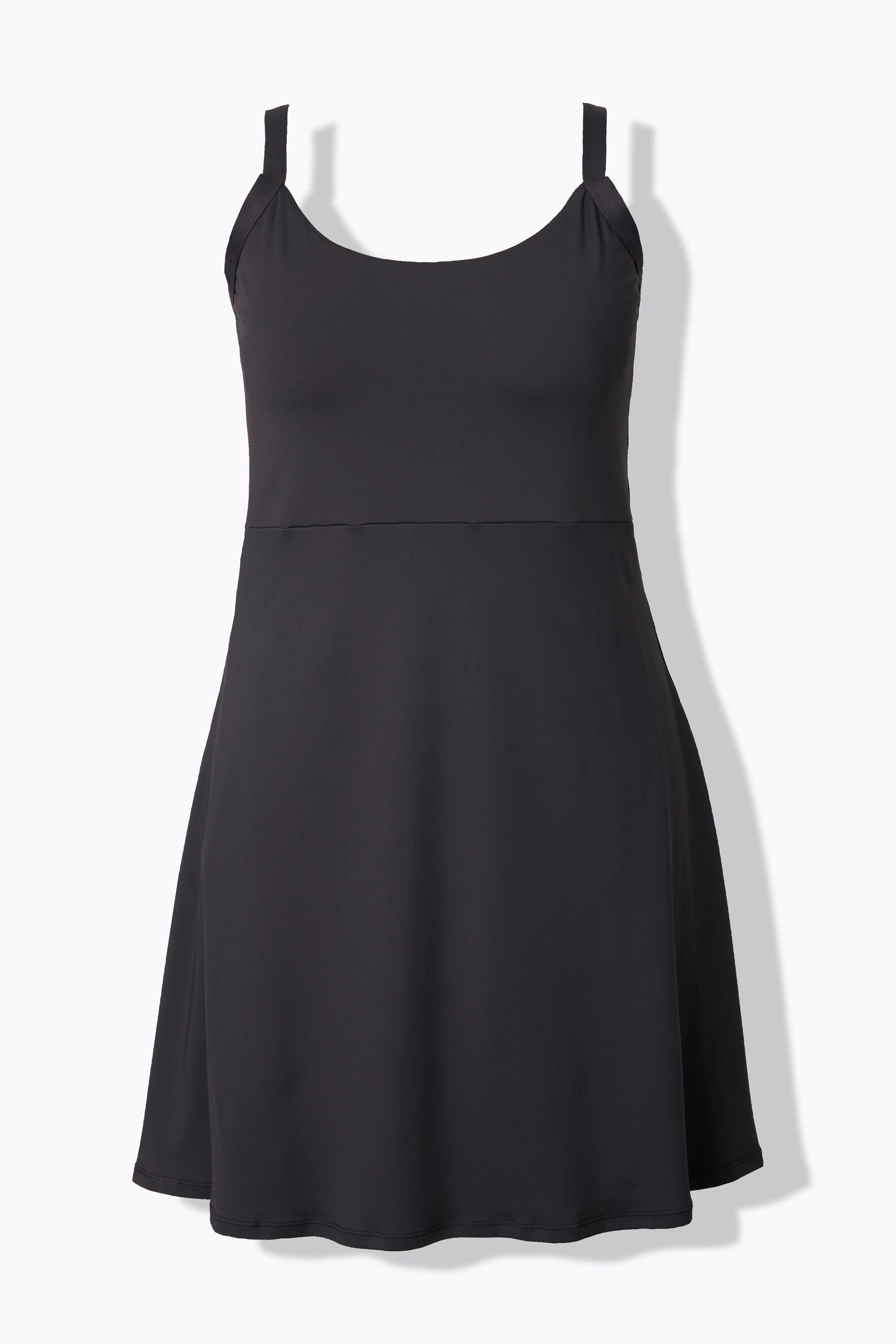 Ulla Popken Abito sportivo shorts integrati scollo rotondo senza maniche riciclato  