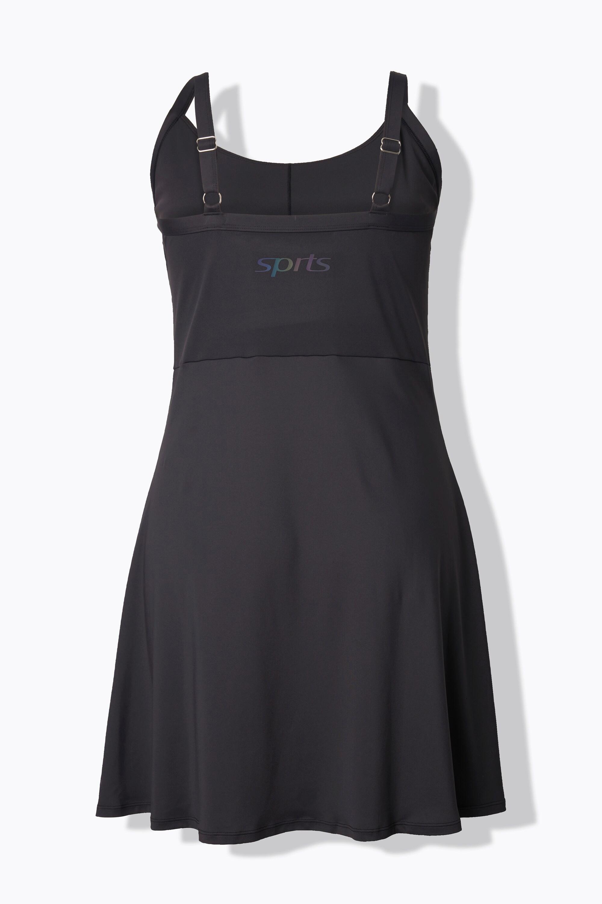 Ulla Popken Abito sportivo shorts integrati scollo rotondo senza maniche riciclato  