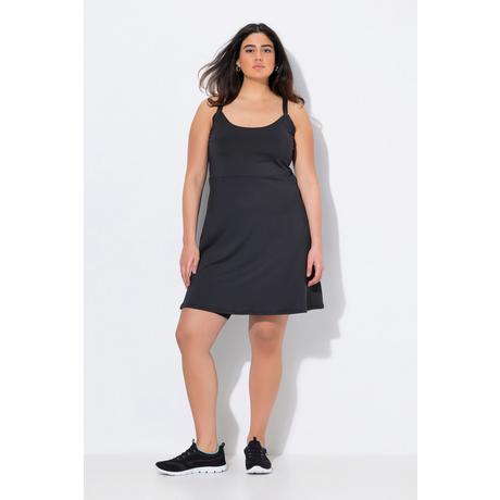 Ulla Popken Abito sportivo shorts integrati scollo rotondo senza maniche riciclato  