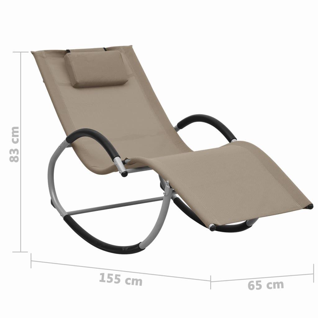 VidaXL Chaise longue tissu  