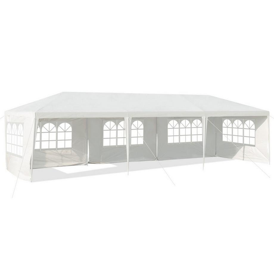 Northix 3 x 9 m Pavillon Zelt Gartenpavillon Gartenzelt mit 5 abnehmbaren Seitenwände  