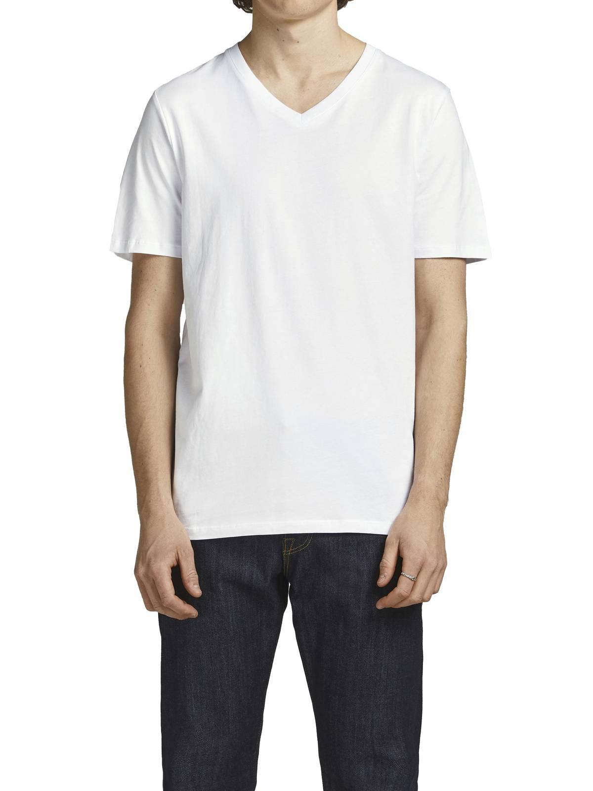 JACK & JONES T-shirt Col V Lot de 4  