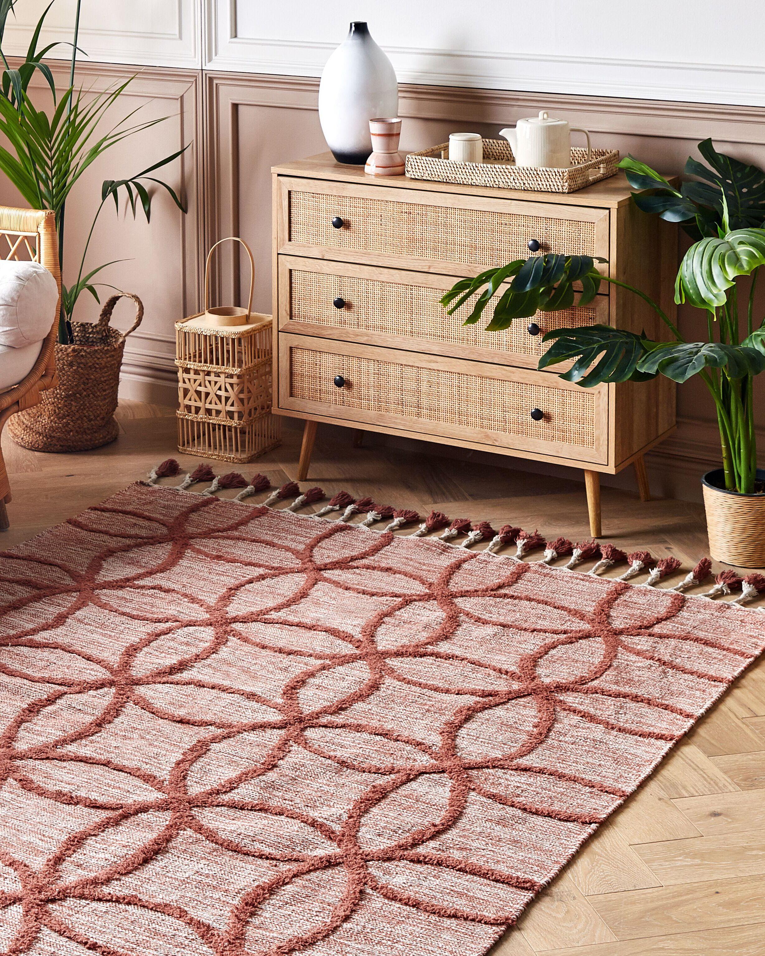 Beliani Tapis en Coton Moderne KIRSEHIR  