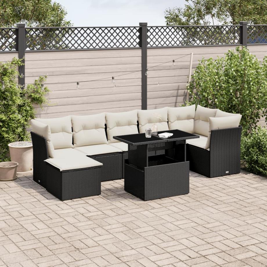 VidaXL Ensemble de canapés de jardin rotin synthétique  