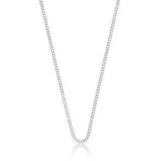 MUAU Schmuck  Collier Panzer Weissgold 750, 2.1mm, 45cm 