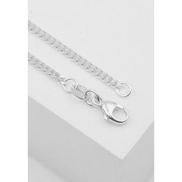 Collier gourmette or blanc 750, 2.1mm, 45cm