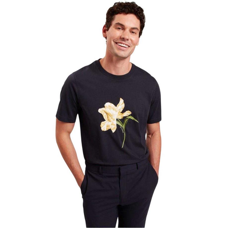 TED BAKER T-Shirt à Col Ras-du-Cou avec Motif Floral  
