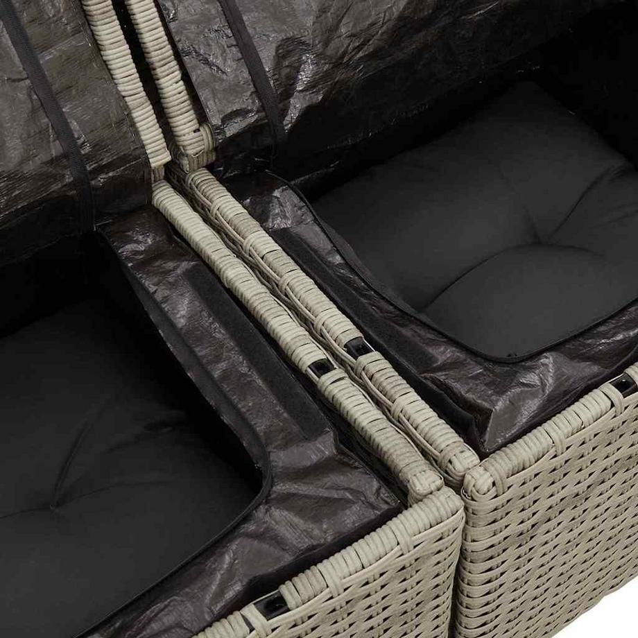 VidaXL Ensemble de canapés d'extérieur poly rattan  