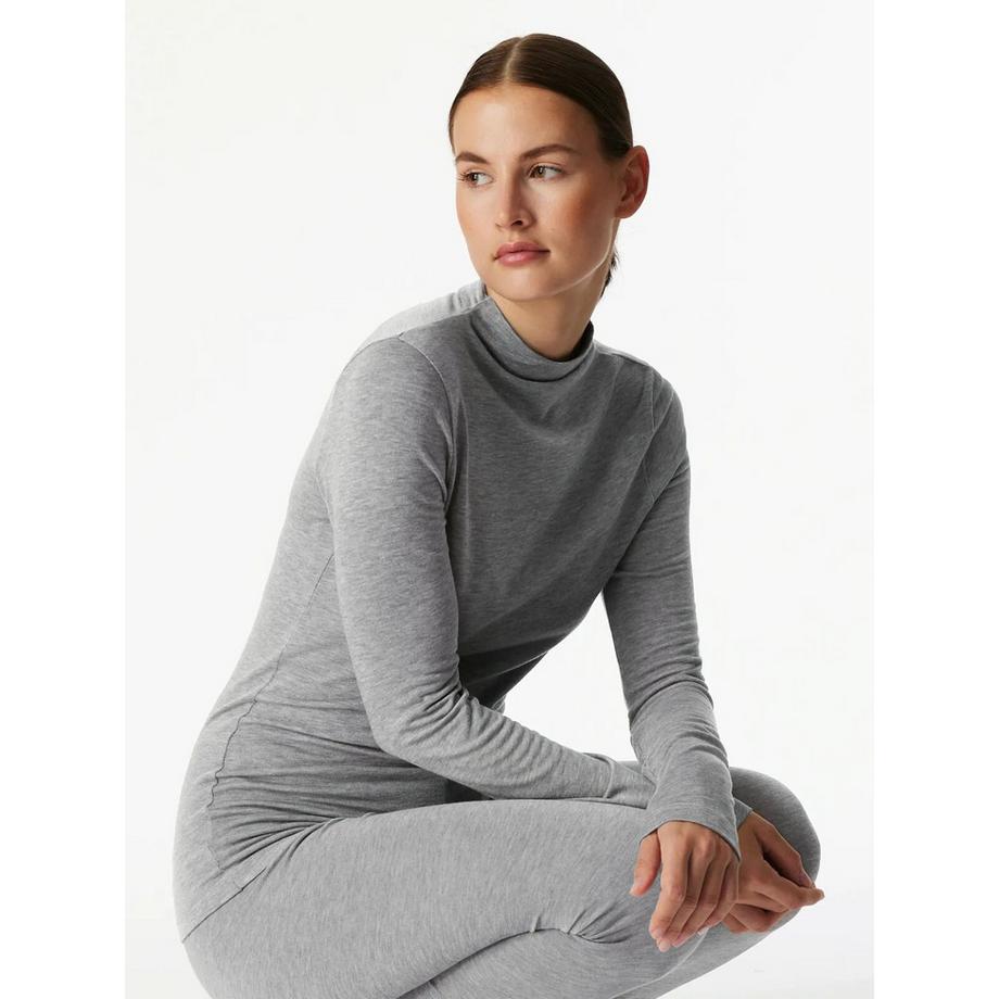 Schiesser T-shirt Col Montant Modal Laine  