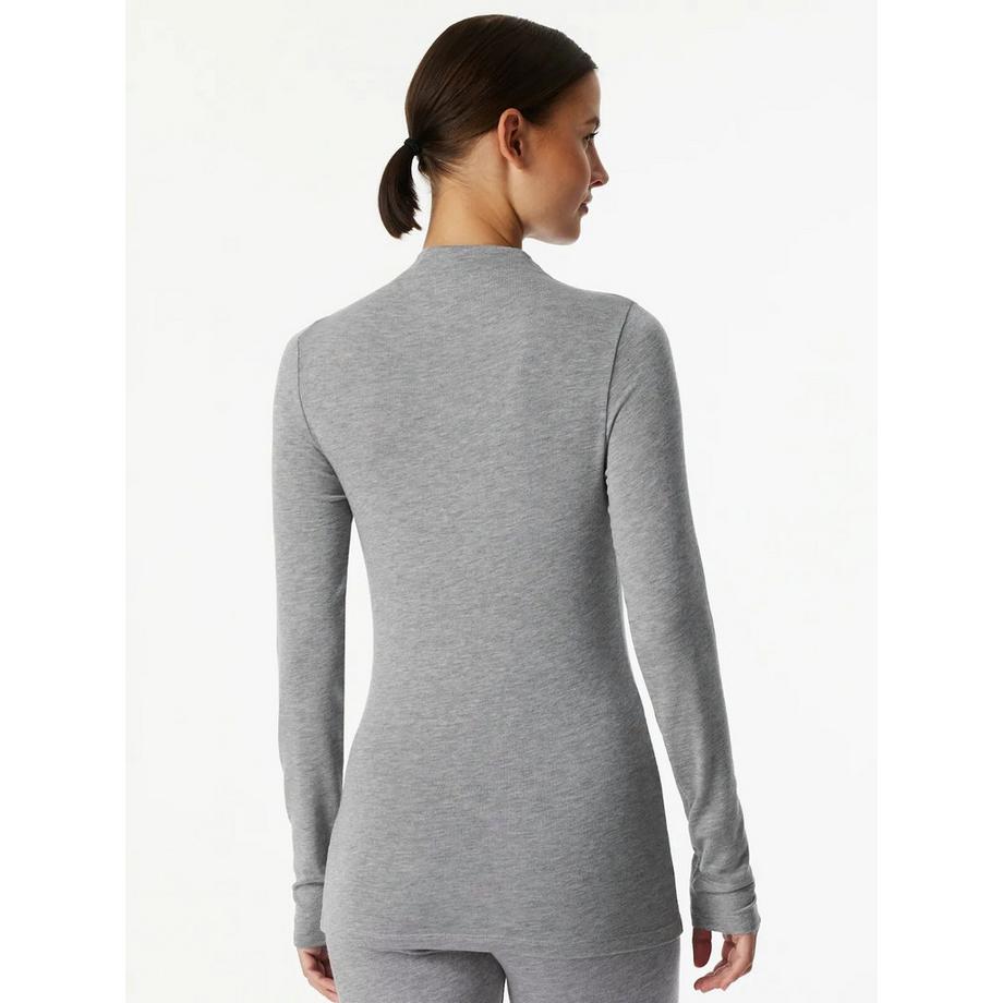 Schiesser T-shirt Col Montant Modal Laine  