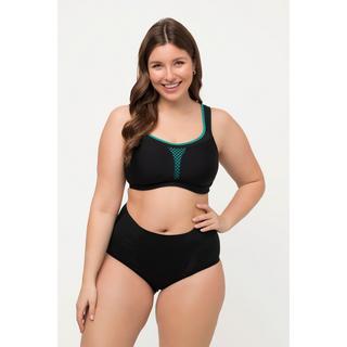 Ulla Popken  Reggiseno sportivo senza ferretto con inserto di retina e coppa C-E 