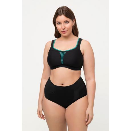 Ulla Popken  Reggiseno sportivo senza ferretto con inserto di retina e coppa C-E 