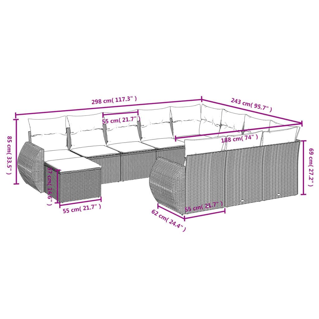 VidaXL Garten sofagarnitur poly-rattan  