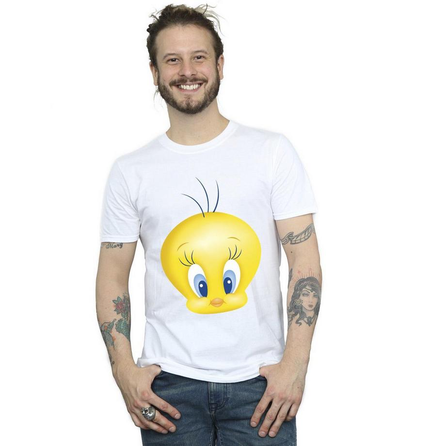 LOONEY TUNES Tweety Bird Face Kurzarm T-Shirt  