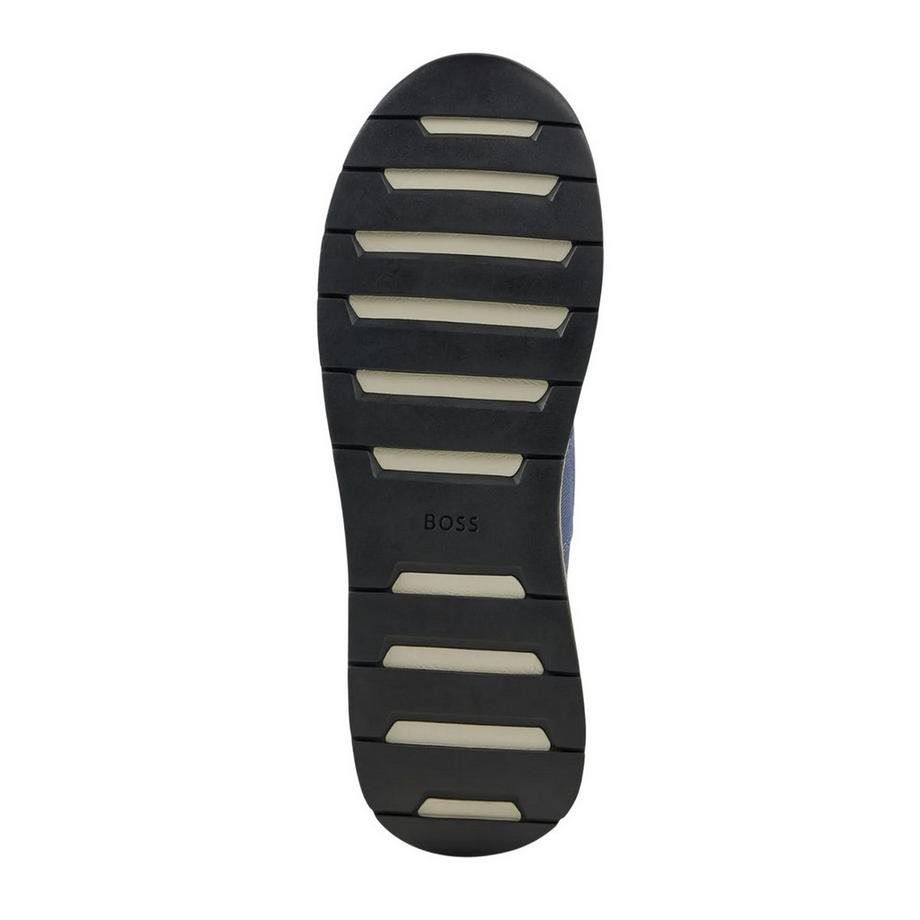 BOSS Titanium Wildleder Panel Sneaker  