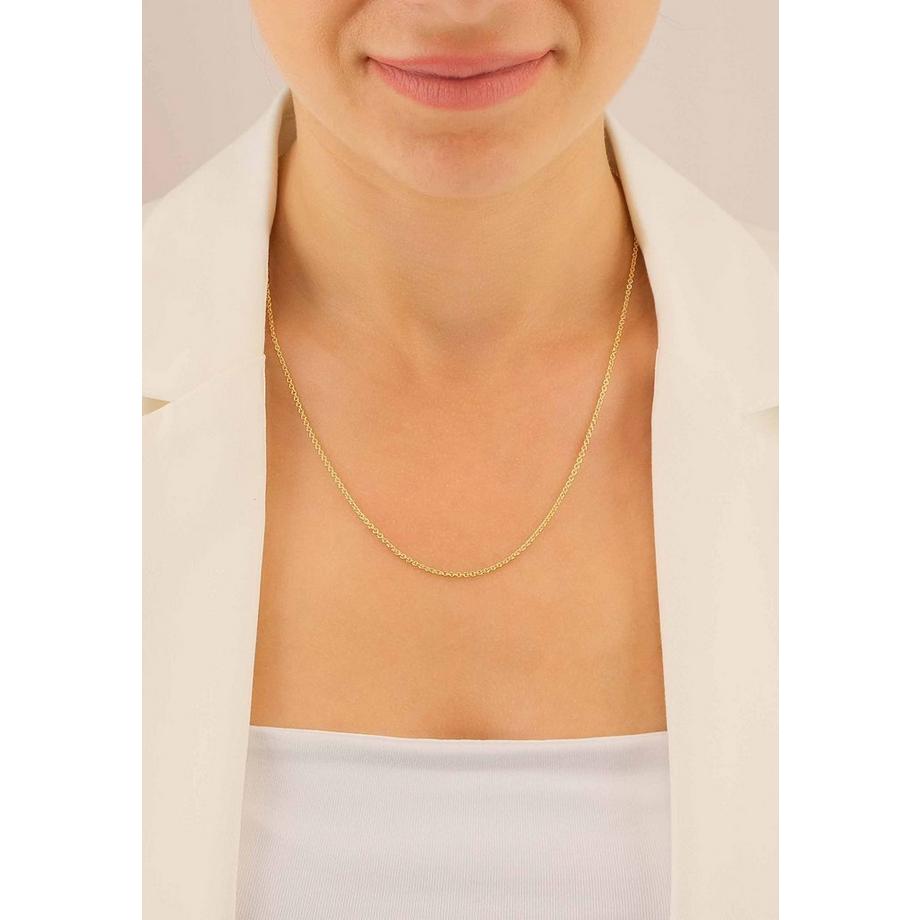 MUAU Schmuck  Collier rond d'forçat en or jaune 750, 1,7mm, 42cm 