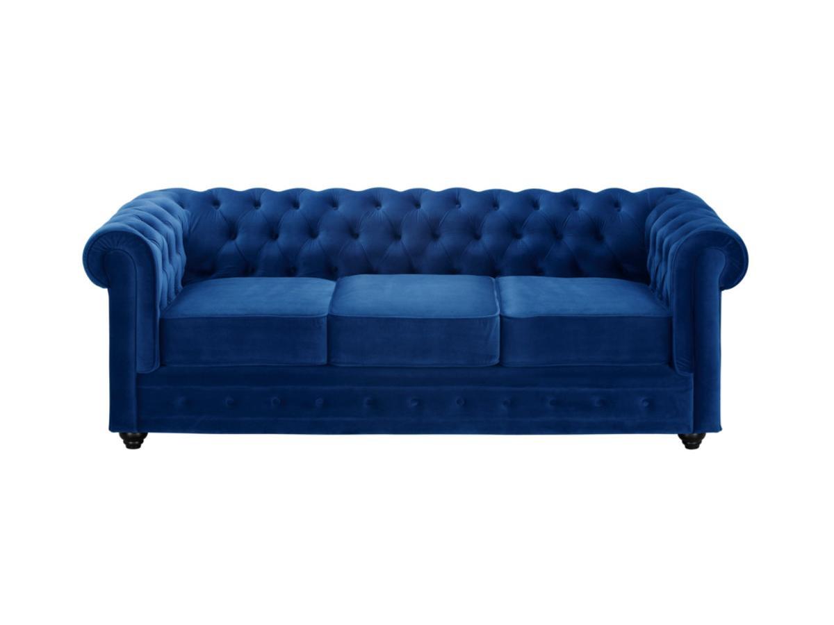 Vente-unique 3SitzerSofa CHESTERFIELD Samt  