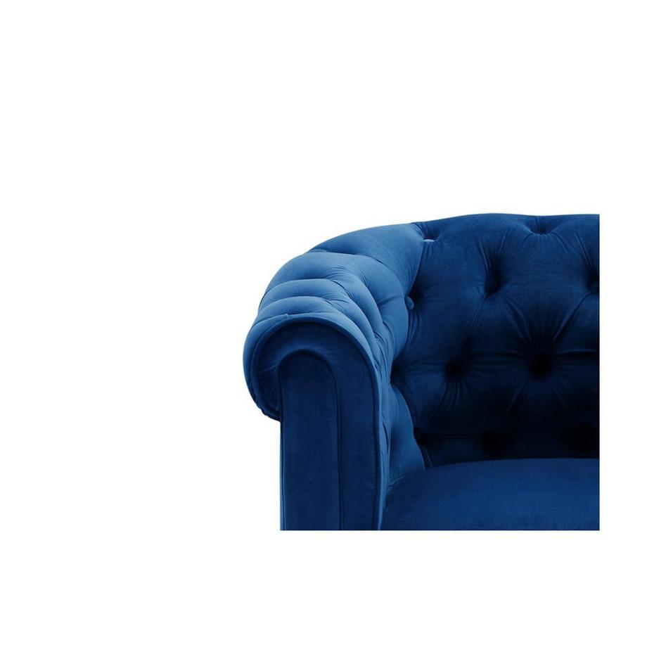 Vente-unique Divano CHESTERFIELD 3 posti in velluto Blu notte  