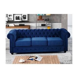 Vente-unique 3SitzerSofa CHESTERFIELD Samt  