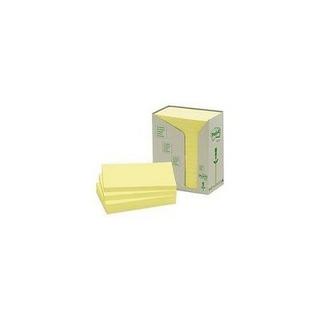 Post it POST-IT Haftnotizen Recycling 127x76mm 655-1T gelb, 16x100 Blatt  
