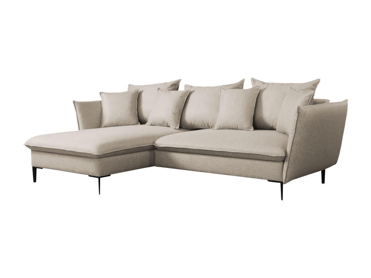 PASCAL MORABITO Canapé d'angle conible en tissu LAZARE de PASCAL MORABITO Angle gauche  