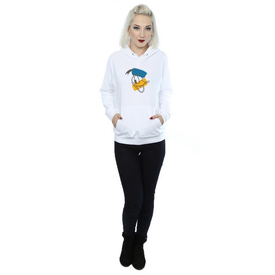 Disney Donald Duck Face Felpa con cappuccio  