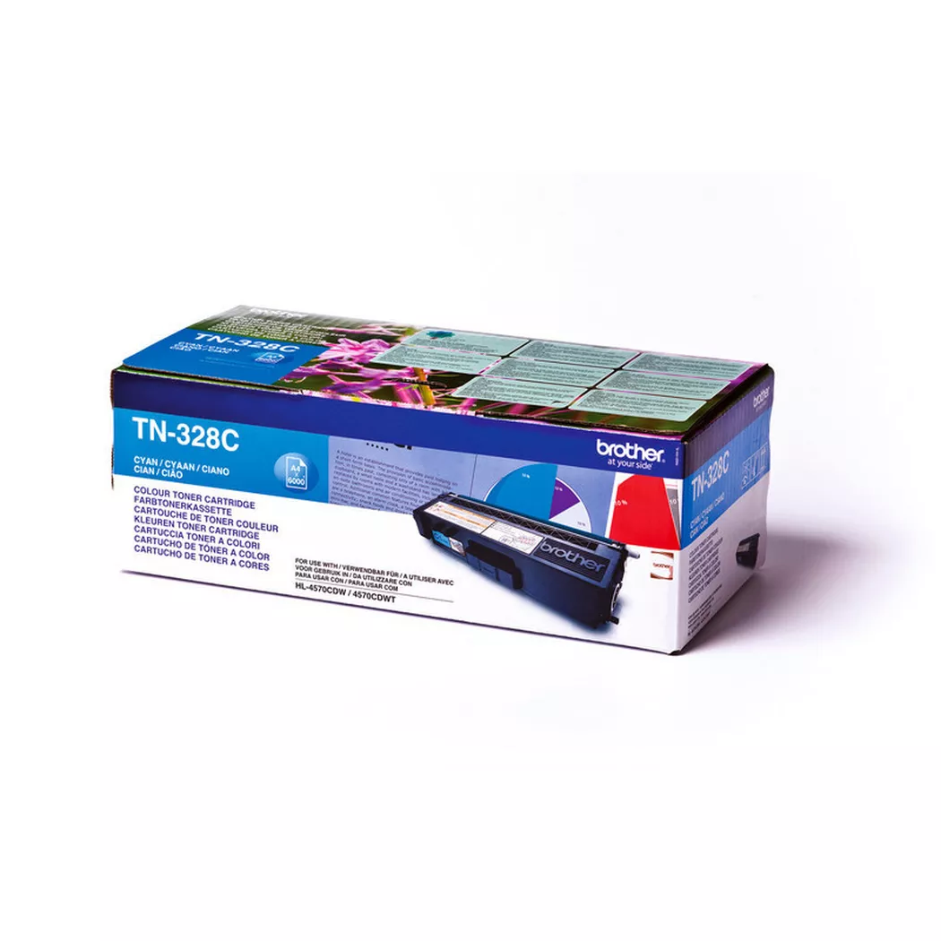Brother – Toner Super HY cyan TN-328C HL-4570CDN 6000 Seiten, One Size